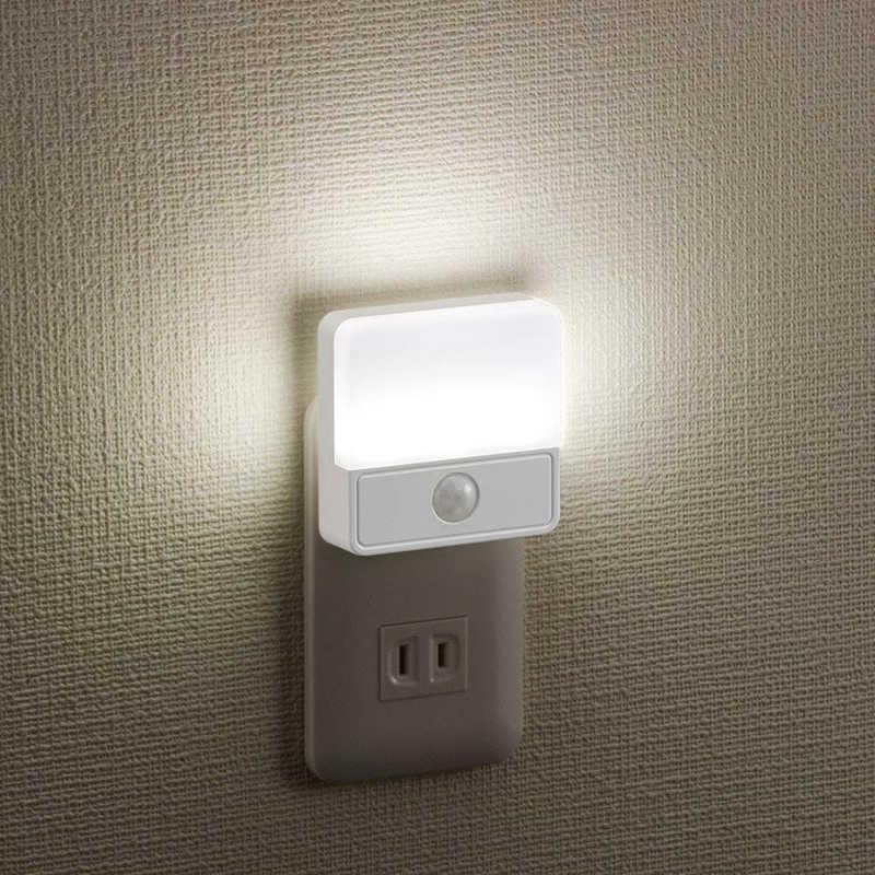 オーム電機　LED明暗人感センサー式ナイトライト 室内用　NIT-ALA6JSQ-WN｜y-kojima｜03