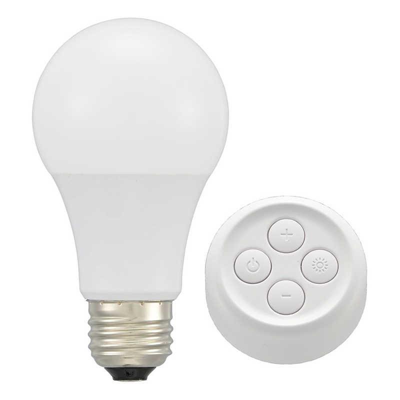 オーム電機 リモコン式LED電球 調光調色 ［E26 / 一般電球形 60W相当 1