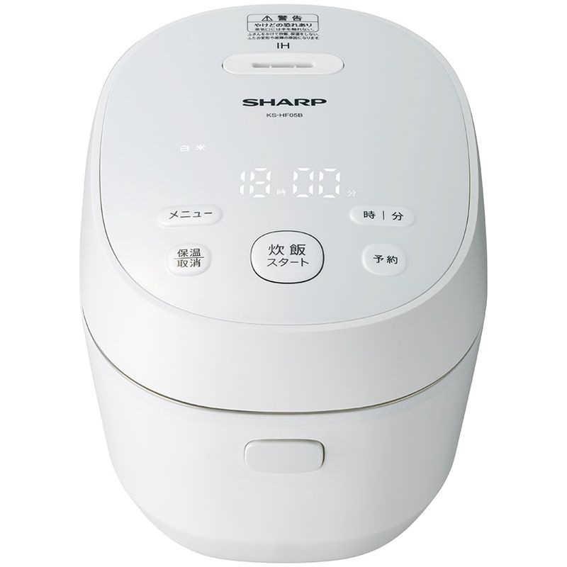 SHARP（シャープ） 炊飯器 3合 PLAINLY IH ホワイト系 KS-HF05B-W