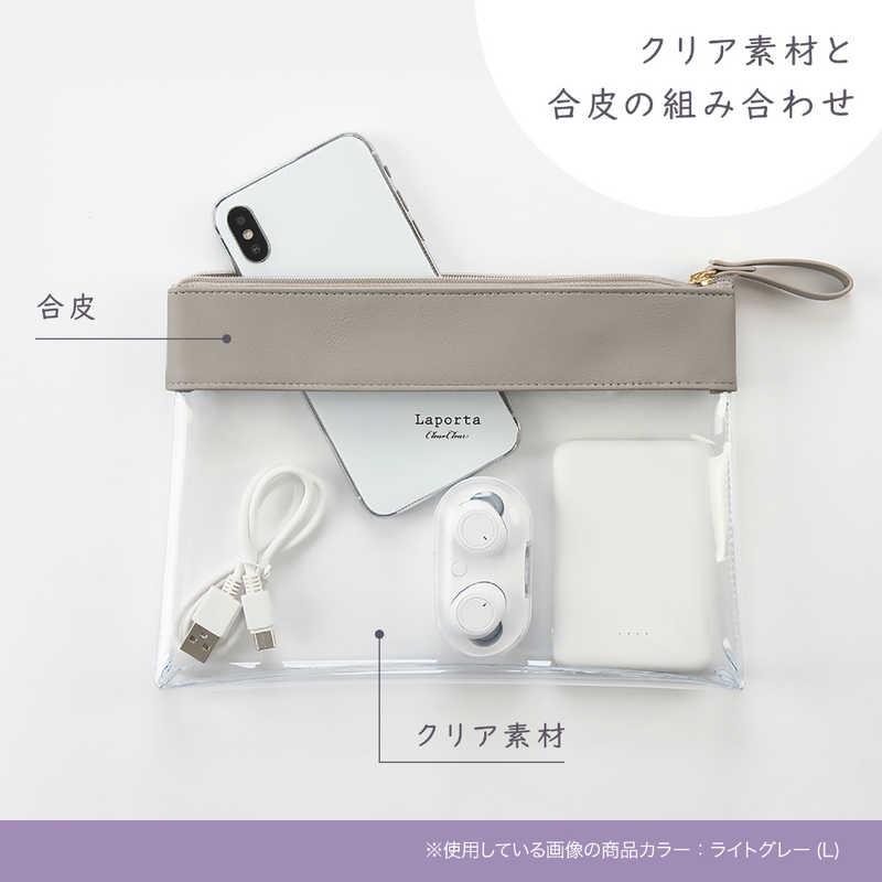 セキセイ ラポルタ クリアケース クリアクリア B6タイプ ネイビー
