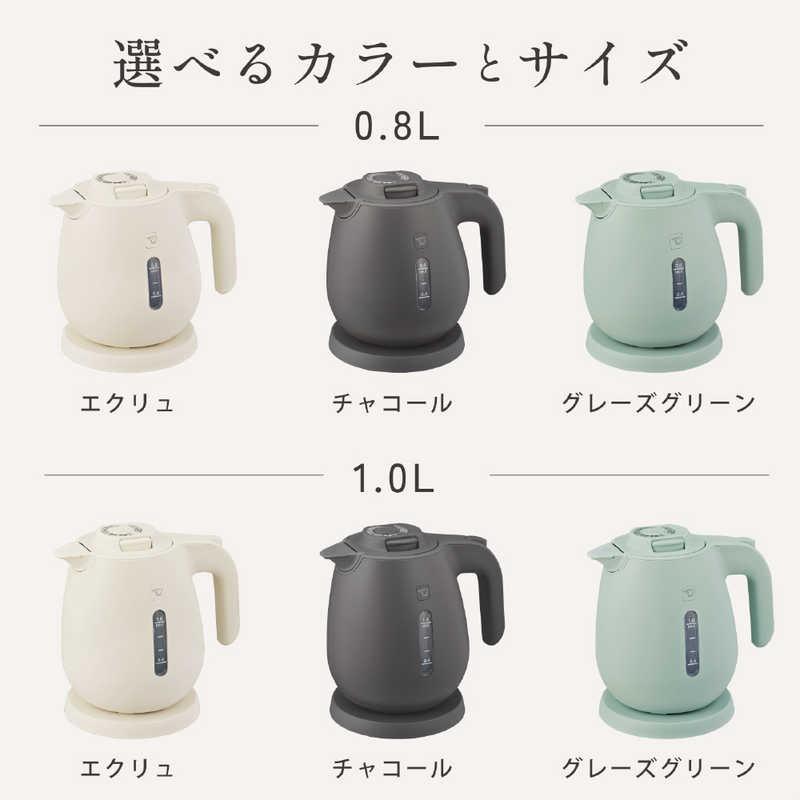 象印マホービン ZOJIRUSHI 電気ケトル 0.8L 蒸気レス構造 転倒湯もれ