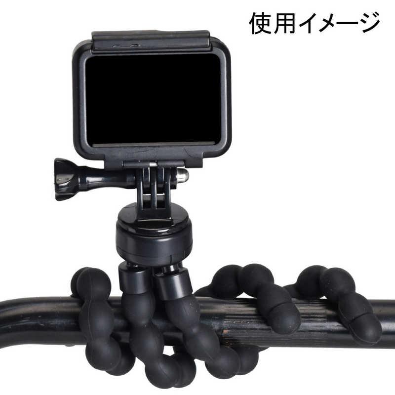 エツミ くねくね三脚 モンキーポッド アクションカメラ対応 ブラック E