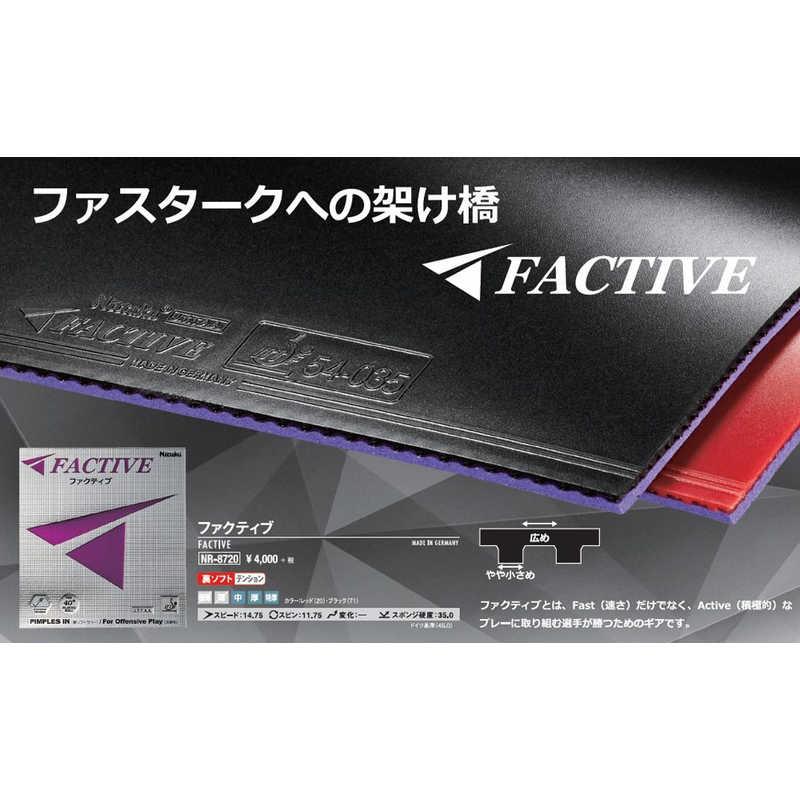 ニッタク 裏ソフトラバー ファクティブ FACTIVE テンション系 A(厚) レッド [裏ソフト] NR8720 : コジマYahoo!店 ...