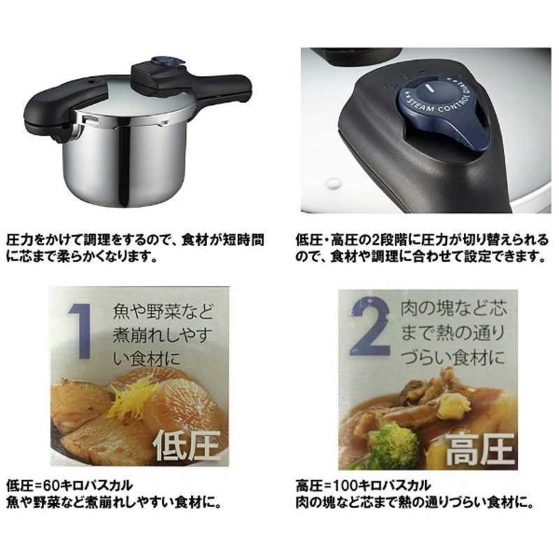 パール金属　《IH対応》クイックエコ 3層底切り替え式圧力鍋 3.5L　H5040