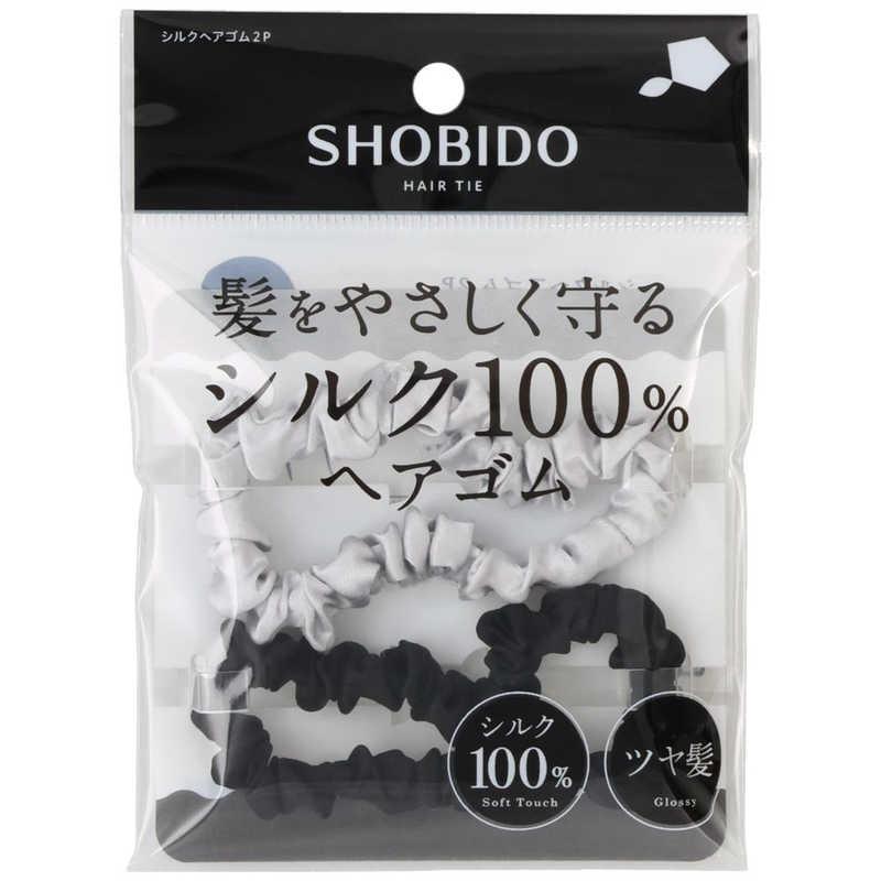粧美堂 シルクヘアゴム2P ブラック＆ライトグレー : コジマYahoo!店
