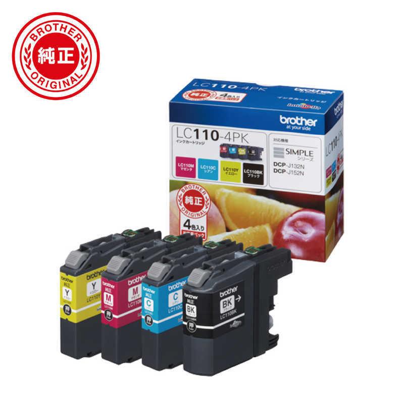 ブラザー工業 ブラザー brother 「純正】インクカートリッジ 4色パック