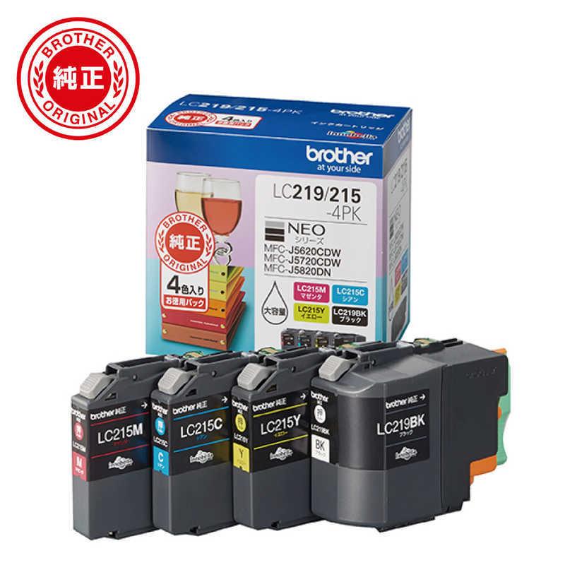 ブラザー brother 【純正】インクカートリッジ 4色パック(大容量)[対応