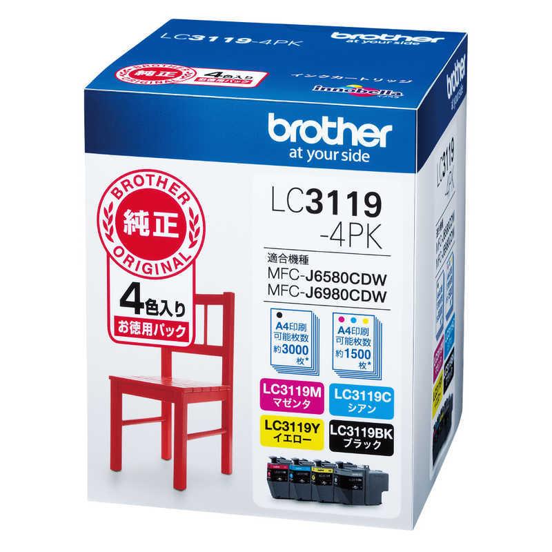 ブラザー工業 ブラザー brother 「純正】インクカートリッジ 4色パック  