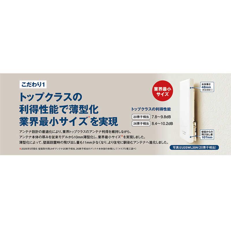 マスプロアンテナ 壁面取付用地上デジタル放送用UHFアンテナ 26素子