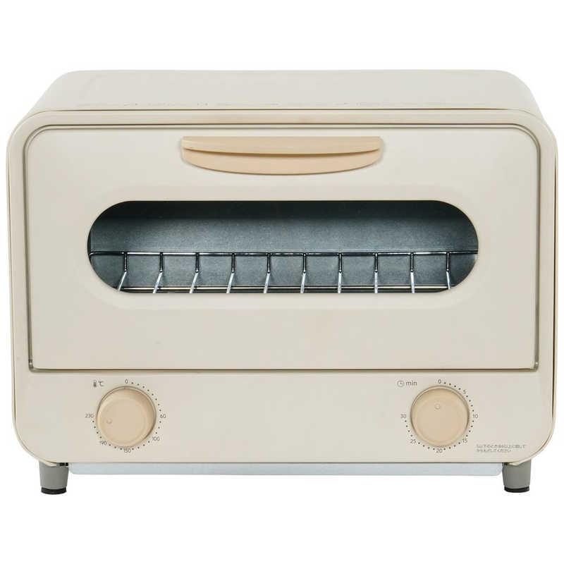 ユアサ　オーブントースター カーボンヒーター搭載 お手入れ簡単分解2枚焼き 800W/食パン2枚 アイボリー　PTO-TM800F(IV)