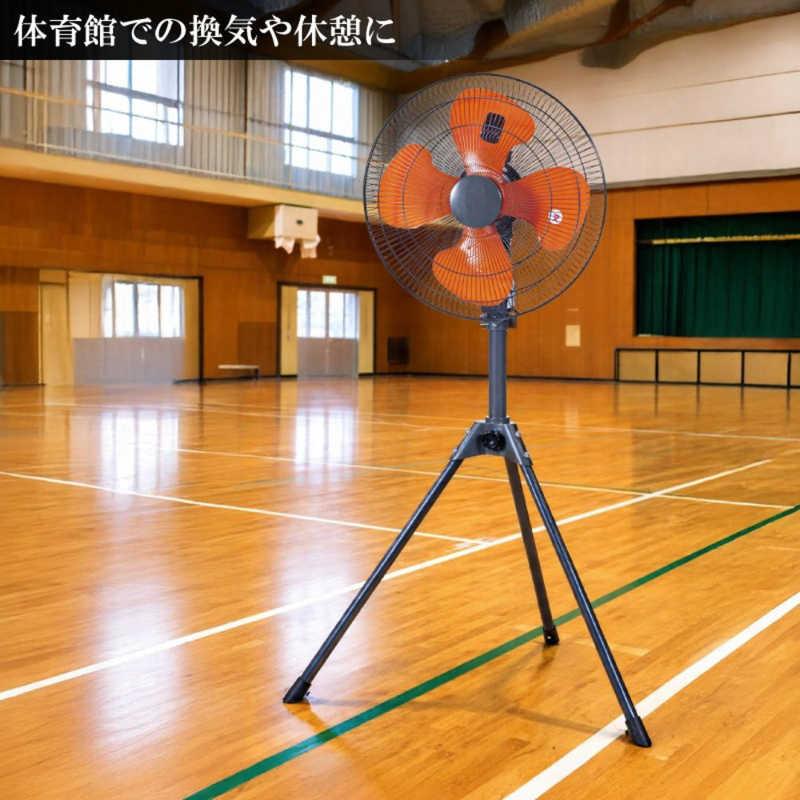 ユアサ 45cmスタンド工場扇 80度 左右自動首振り 復帰式加熱保護装置付
