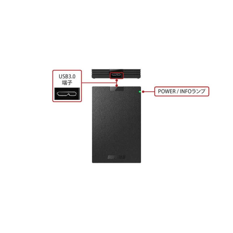 BUFFALO（バッファロー） 外付けHDD ブラック [ポータブル型 /1TB] HD