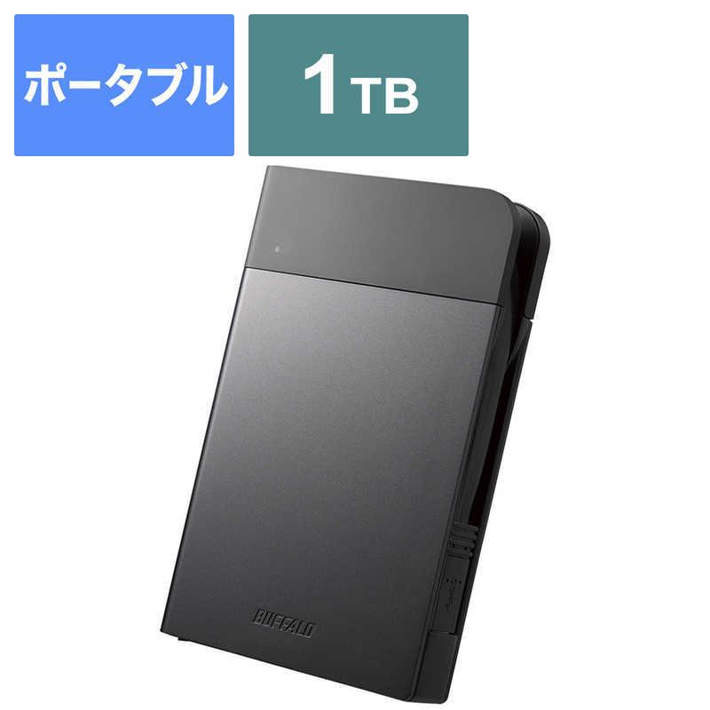 BUFFALO　外付けHDD ブラック [2.5インチ /1TB]　HD-PZF1.0U3-BKA ブラック [2.5インチ]｜y-kojima