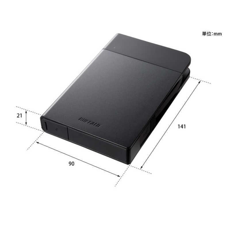 バッファロー 2.5インチ外付けハードディスク HD-PGFU3 バッファロー USB3.1(Gen.1)対応 耐衝撃ポータブルHDD 2TB ブラック