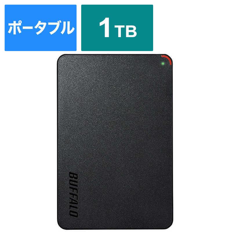 BUFFALO　外付けHDD ブラック [ポータブル型 /1TB]　HD-PCFS1.0U3-BBA｜y-kojima