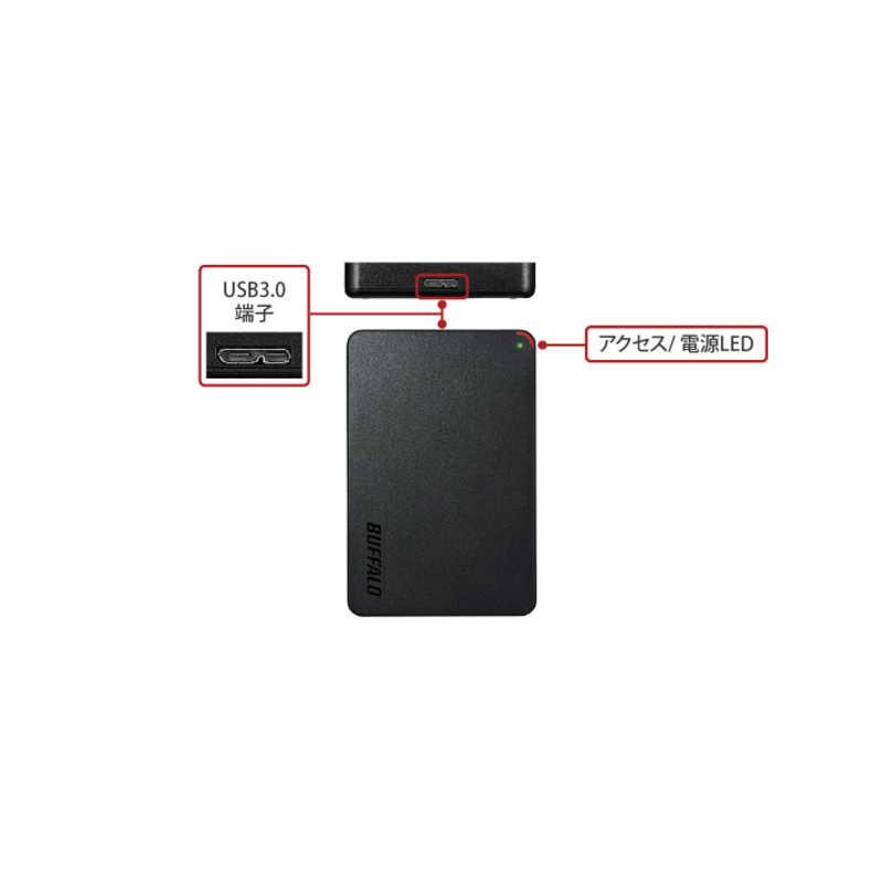 BUFFALO（バッファロー） 外付けHDD ブラック [ポータブル型 /2TB] HD