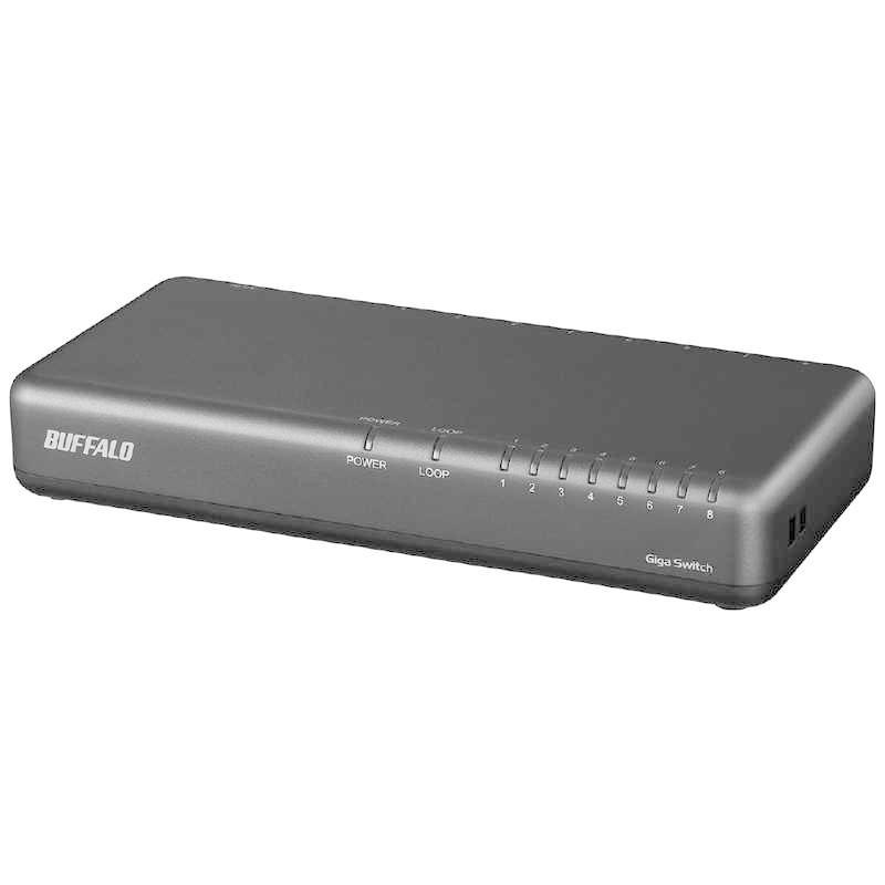 BUFFALO（バッファロー） スイッチングハブ[8ポート・Giga対応・電源