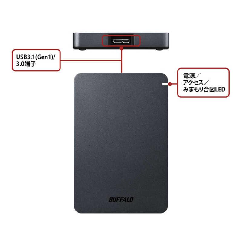 HD-PGF1.0U3-BLA　外付けハードケース1TB BUFFALO（バッファロー） 外付けHDD ブルー [ポータブル型 /1TB] HD