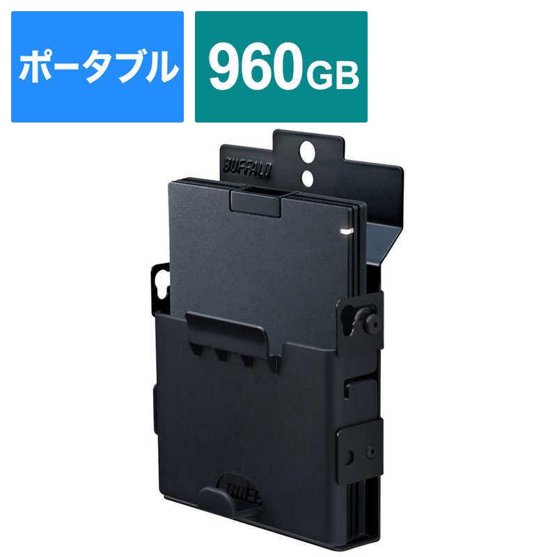 Buffalo テレビ取付用専用ホルダー付き 外付けSSD 960GB