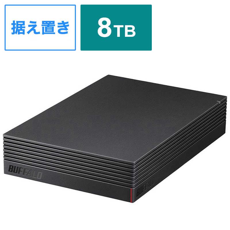 BUFFALO　外付けHDD テレビ・レコーダー録画用 ブラック [据え置き型  8TB]　HD-CD8U3-BA