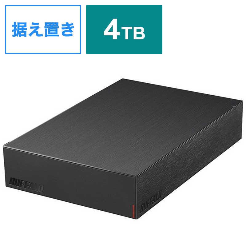 BUFFALO 外付けHDD USB-A接続 テレビ・パソコン両対応 ブラック 