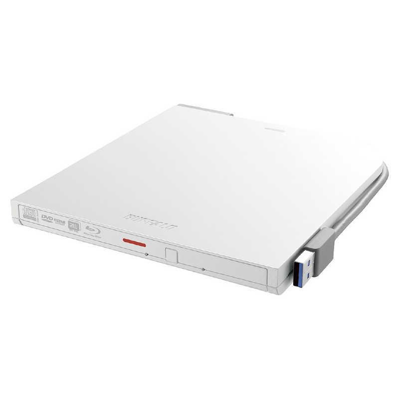 BUFFALO　DVDドライブ 外付け 光学式 DVD CD ポータブル Mac/Win　DVSM-PTV8U3-WHB（Yahoo!・コジマYahoo!店）