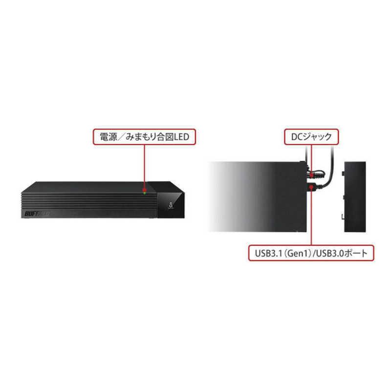 BUFFALO　外付けHDD USB-A接続 テレビ・レコーダー録画用(Chrome/Mac/Windows11対応) ブラック [4TB /据え置き型]　HD-SQS4U3-Aの画像