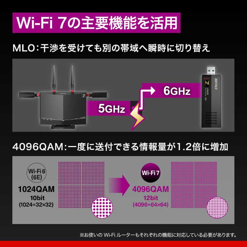 BUFFALO　11be/ax/ac/n/a/g/b 2882Mbps 無線LAN子機　WI-U3-2900BE2の画像