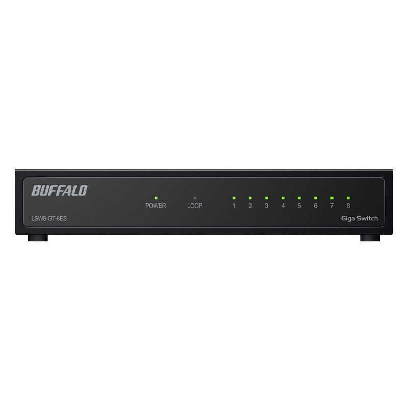 BUFFALO Giga 8ポート スイッチングハブ 電源外付け 金属筐体