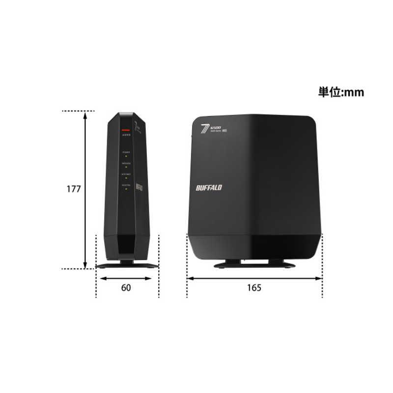 BUFFALO　無線LAN親機 802.11be/ax/ac/n/a/g/b 5764＋688Mbps ［Wi-Fi 7(be) / IPv6対応］　WSR6500BE6P/CBKの画像