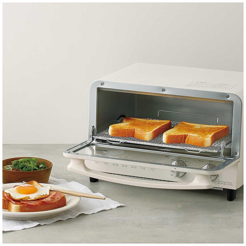 コイズミ KOIZUMI オーブントースター 1200W/食パン2枚 ホワイト KOS