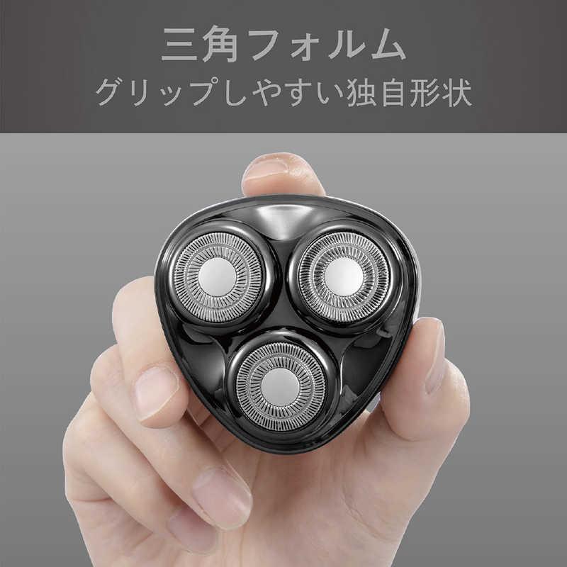コイズミ KOIZUMI USB充電3ヘッドシェーバー ［回転刃］ グレー KMC