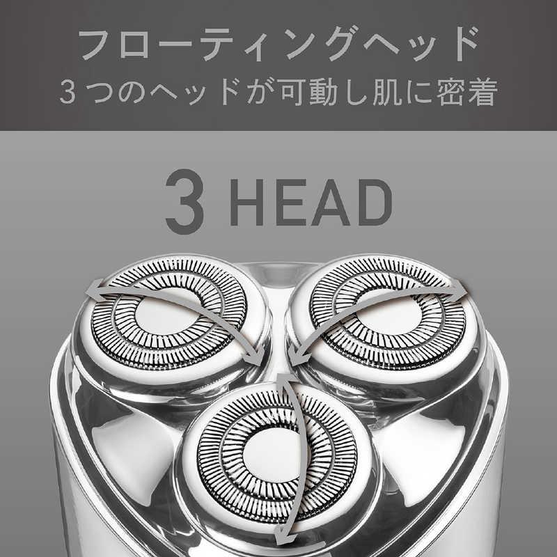 コイズミ KOIZUMI USB充電3ヘッドシェーバー ［回転刃］ シルバー KMC