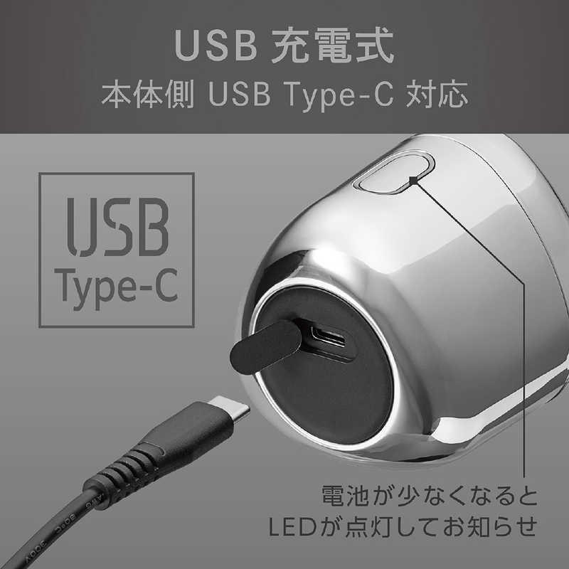 コイズミ KOIZUMI USB充電3ヘッドシェーバー ［回転刃］ シルバー KMC