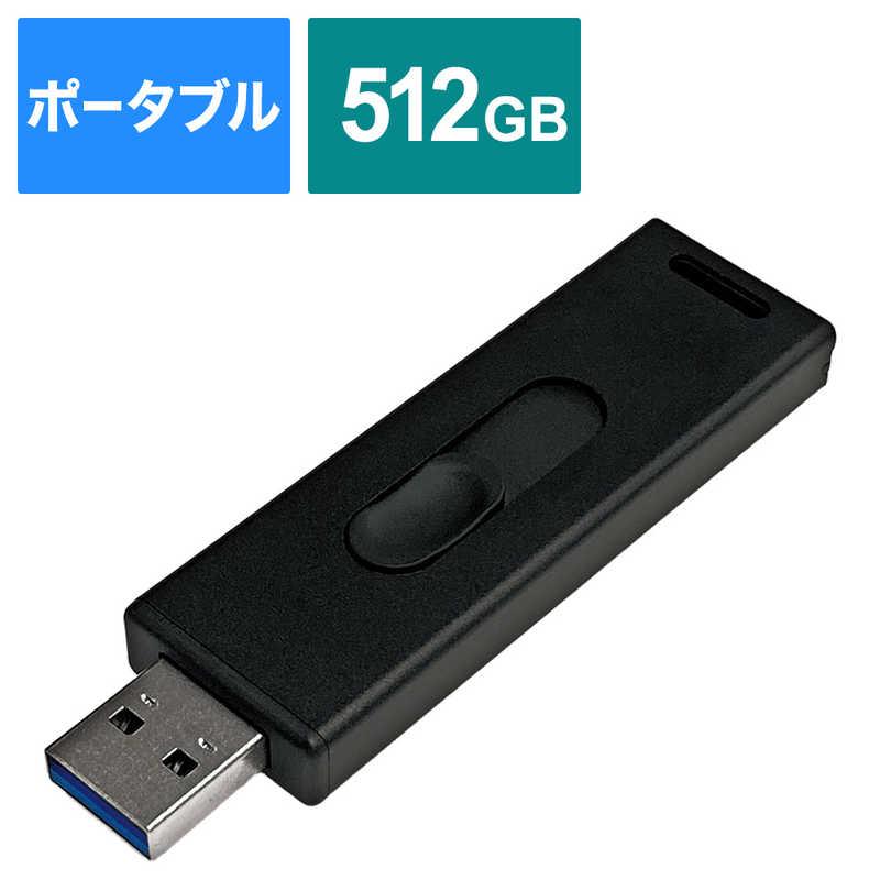 HIDISC　外付けSSD USB-A接続 MiniStick(PC/録画用・PS5対応) [512GB /ポータブル型]　HDMSSD512GJP3R｜y-kojima