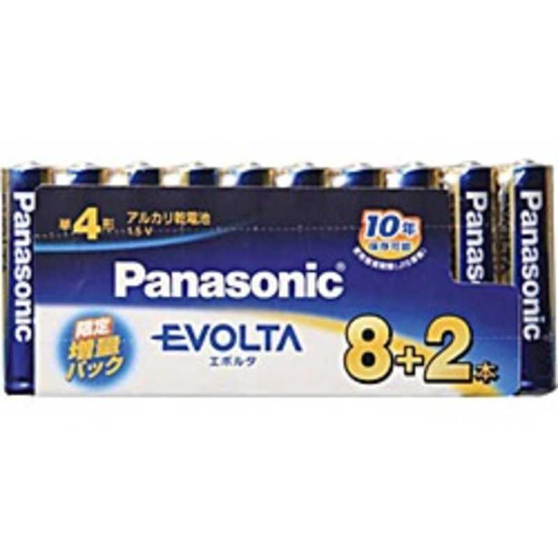 パナソニック　Panasonic　「単4形乾電池」アルカリ乾電池「EVOLTA」8+2本パック　LR03EJSP/10S｜y-kojima