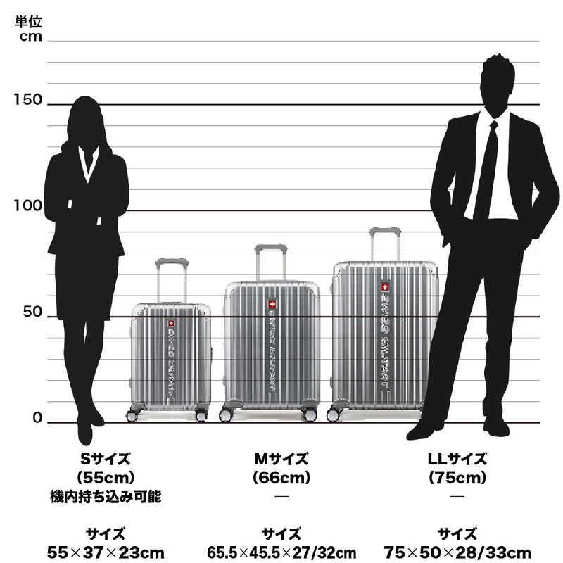 SWISSMILITARY　スーツケース 66cm 73L 無料預入 CYGNUS(シグナス) ［TSAロック搭載］ メタリックシルバー　SM-A824 SILVERの画像