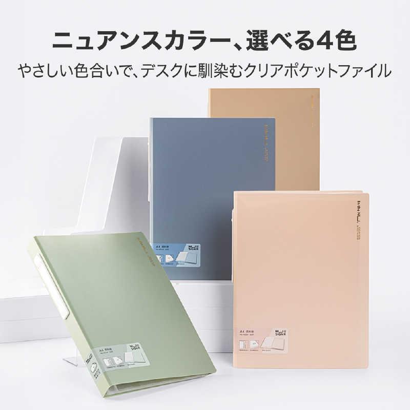 DELI A4クリアポケットファイル(60P) nusign(ニューサイン) ブルー DLI