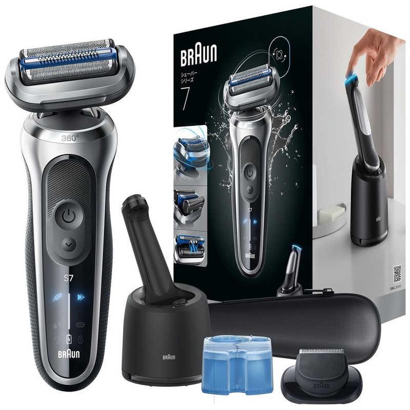 Braun Series 7 メンズ電気シェーバー 自動洗浄機付き ブラウン BRAUN 電気シェーバー シリーズ7 洗浄機付きモデル(ブルー