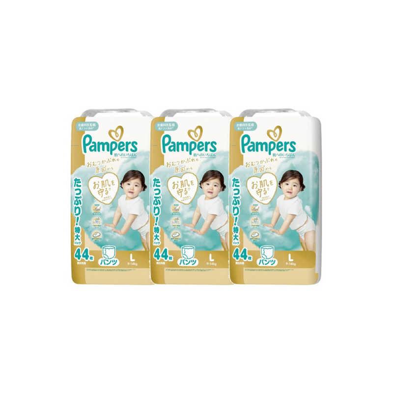 P＆G　(ケース販売) パンパース 肌へのいちばんパンツ ウルトラジャンボL(9-14kg) 44枚×3個　PMハダパンツUJLCS（Yahoo!・コジマYahoo!店）