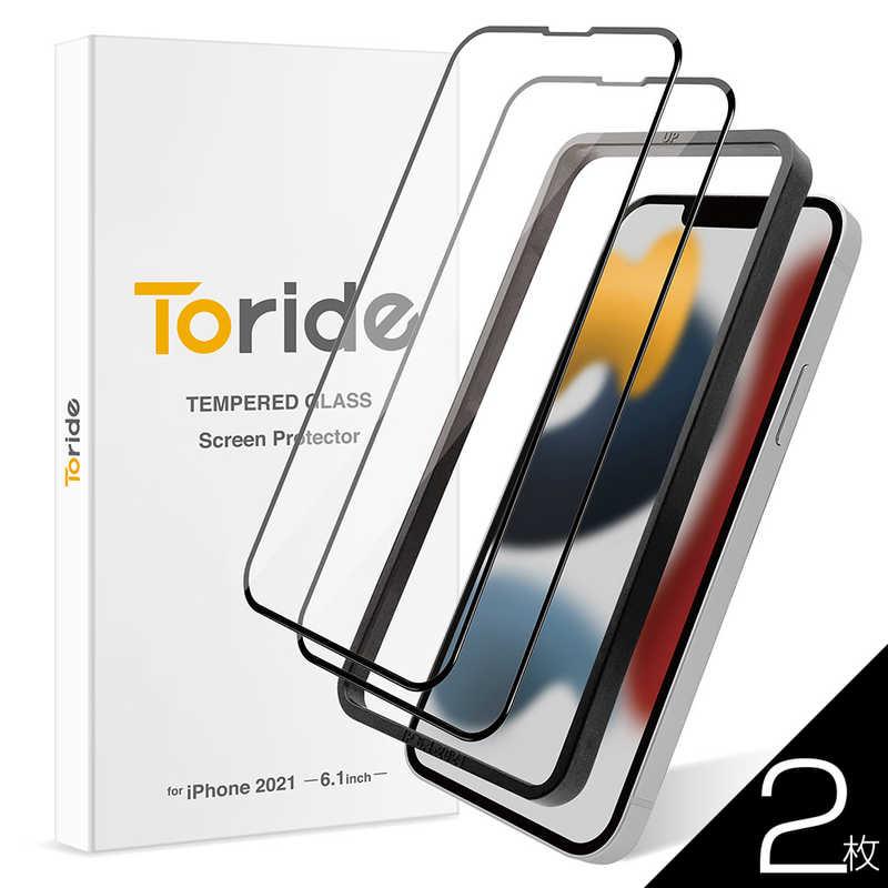 TORIDE iPhone 13/ 13Pro/ 14 ガラスフィルム 2枚入り ホコリが入ら