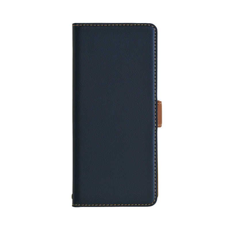 ラスタバナナ Xperia 10 II 薄型手帳ケース サイドマグネット ネイビー