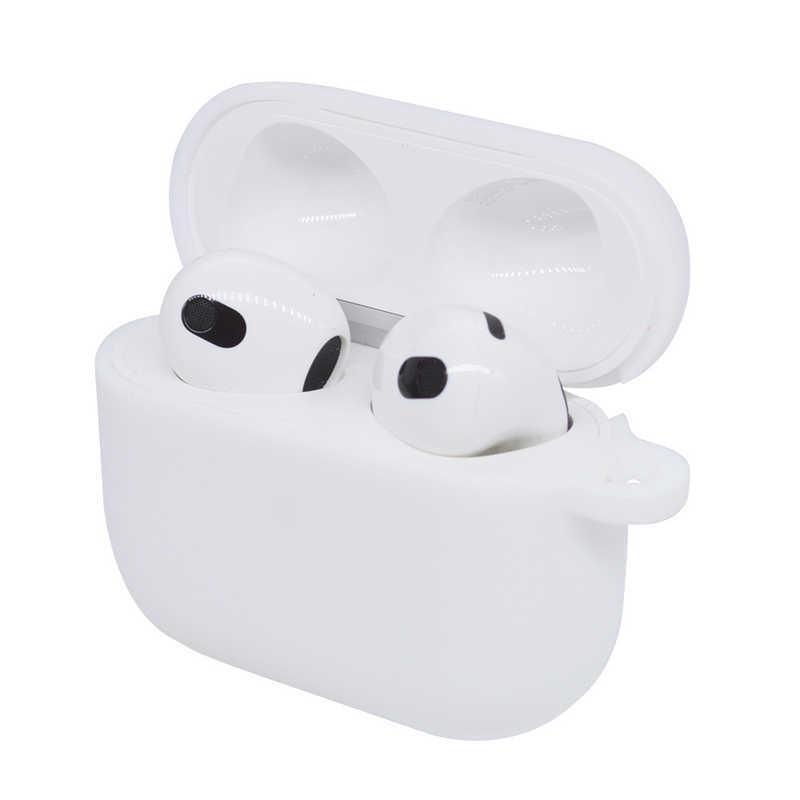 ラスタバナナ　Air Pods 第3世代 カラビナ付き シリコンケース カバー 衝撃吸収 ソフトケース エアポッズケース ホワイト 　6778AP3SI｜y-kojima｜06