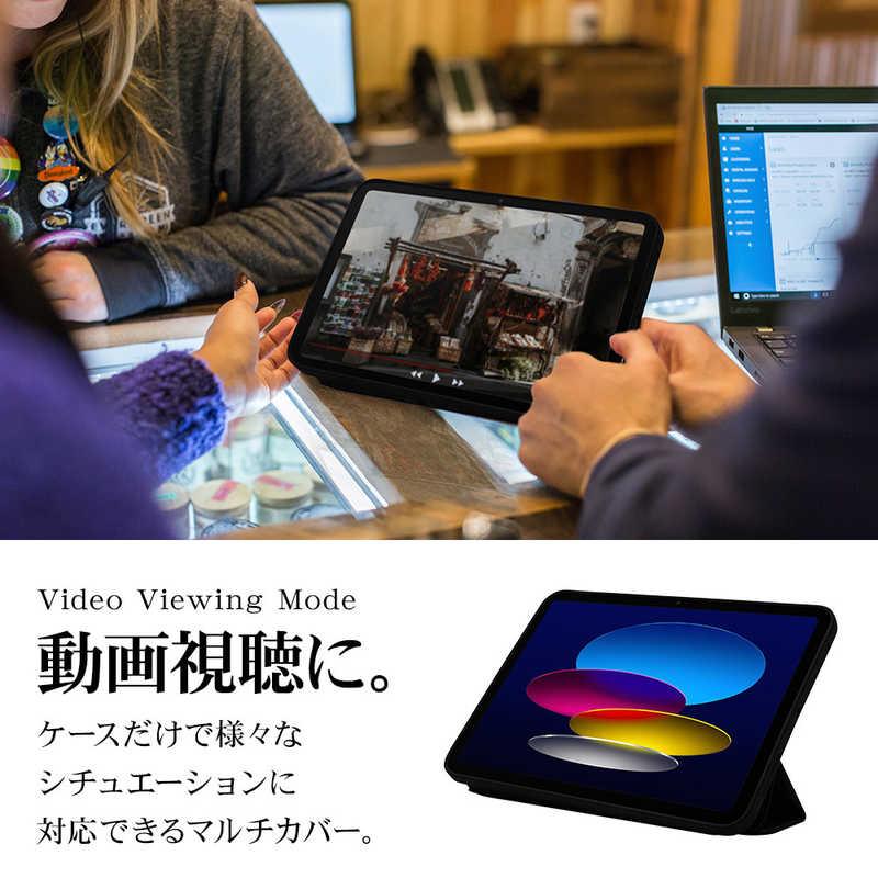 ラスタバナナ　iPad 第10世代 10.9インチモデル PCシリコン＋マグネット式PU手帳型ケース BK　7435IP109BO｜y-kojima｜08