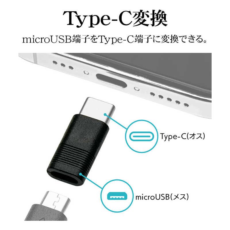 ラスタバナナ 充電・通信変換アダプタ microUSB to Type-C BK