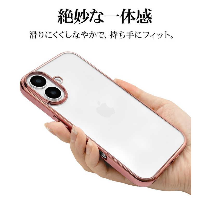 ラスタバナナ iPhone 16(6.1インチ)TPUメタルフレームケース ピンク