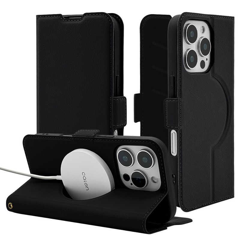 iPhone 16 Pro 用 ケース 6.3インチブラック ラスタバナナ iPhone 16 Pro(6.3インチ) 手帳型ケース サイド