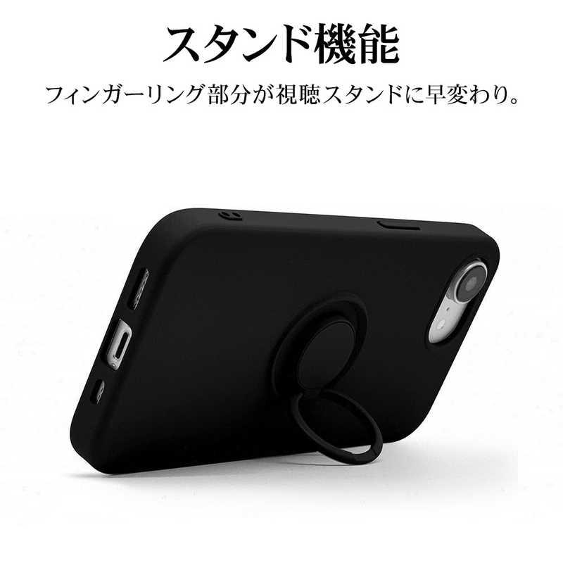 ラスタバナナ iPhone 16e TPUリングケース ブラック 8678IP5ETPRBK