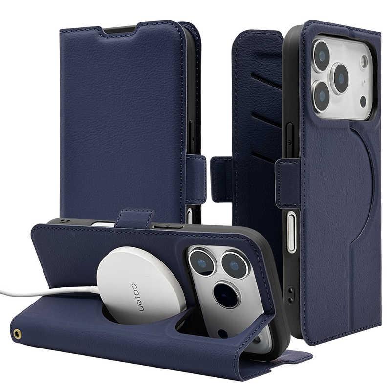 ラスタバナナ iPhone 17 Proケース 手帳型 磁力充電対応 ネイビー