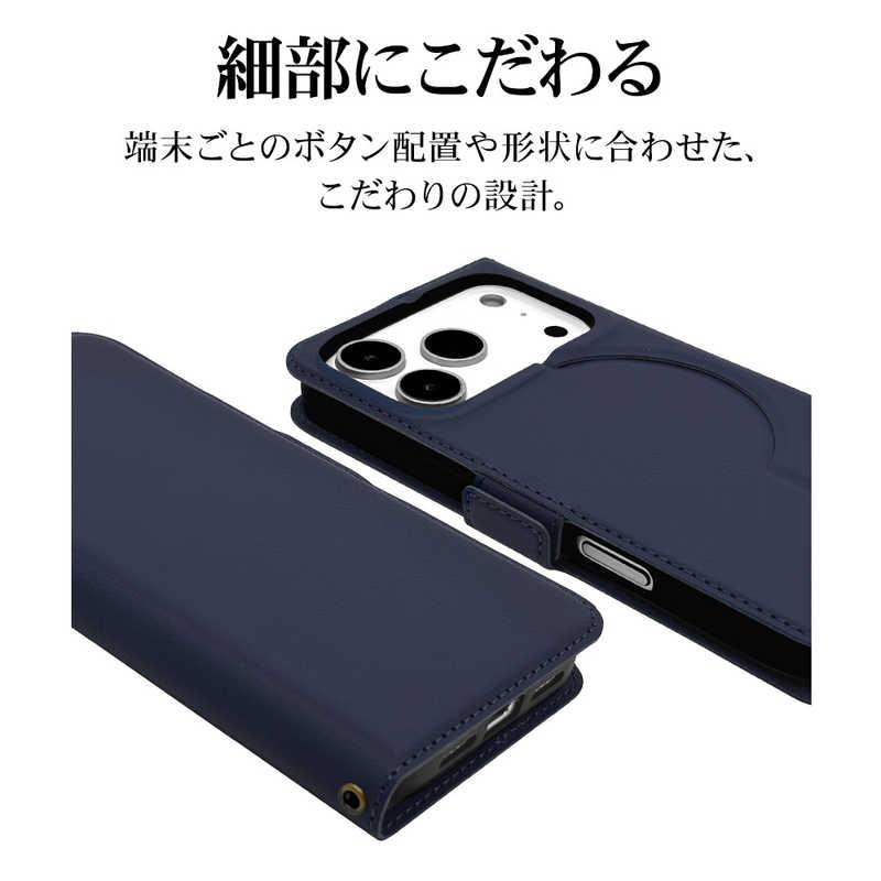 ラスタバナナ iPhone 17 Proケース 手帳型 磁力充電対応 ネイビー